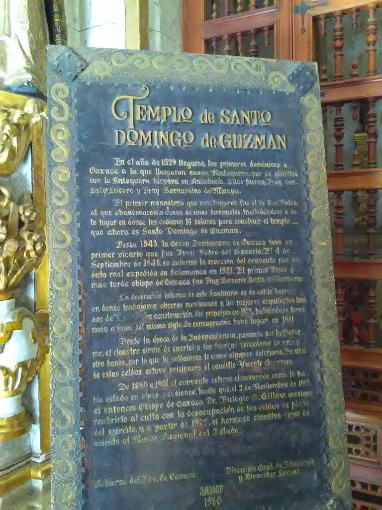 Oaxaca - Templo de San Domingo de Guzman Fonte: Tamara Rumo ao Porto